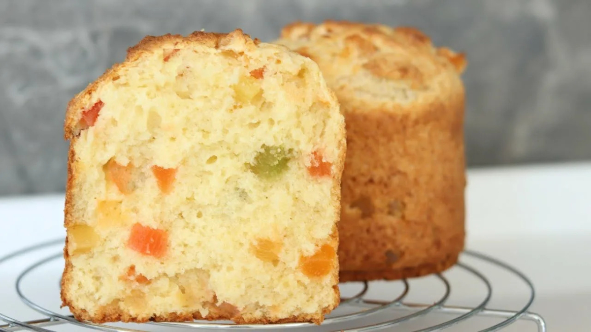 Творожный кулич без дрожжей