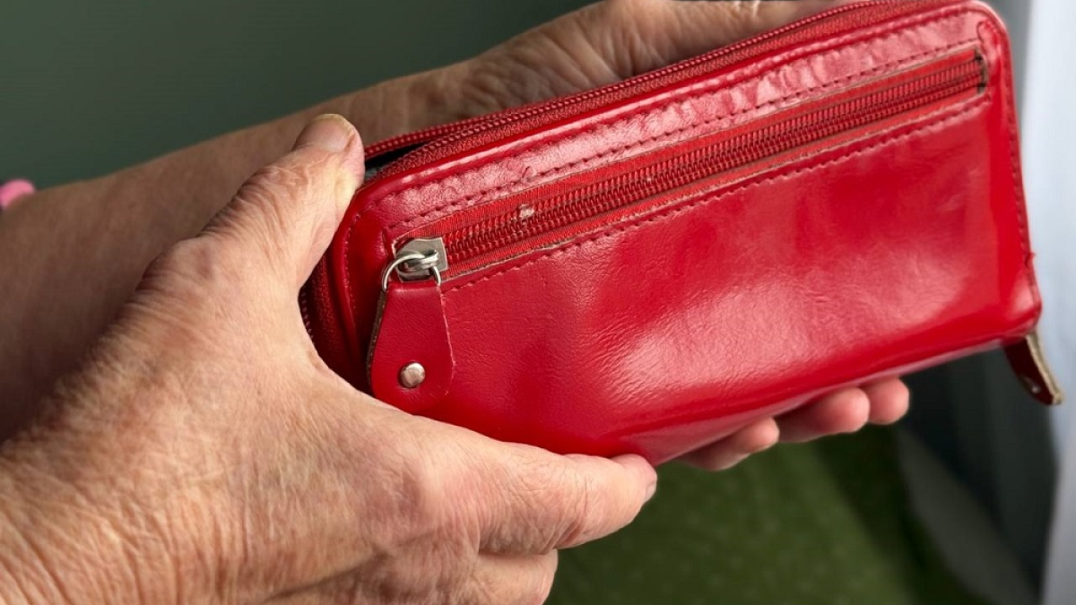 старушка с кошельком в руках