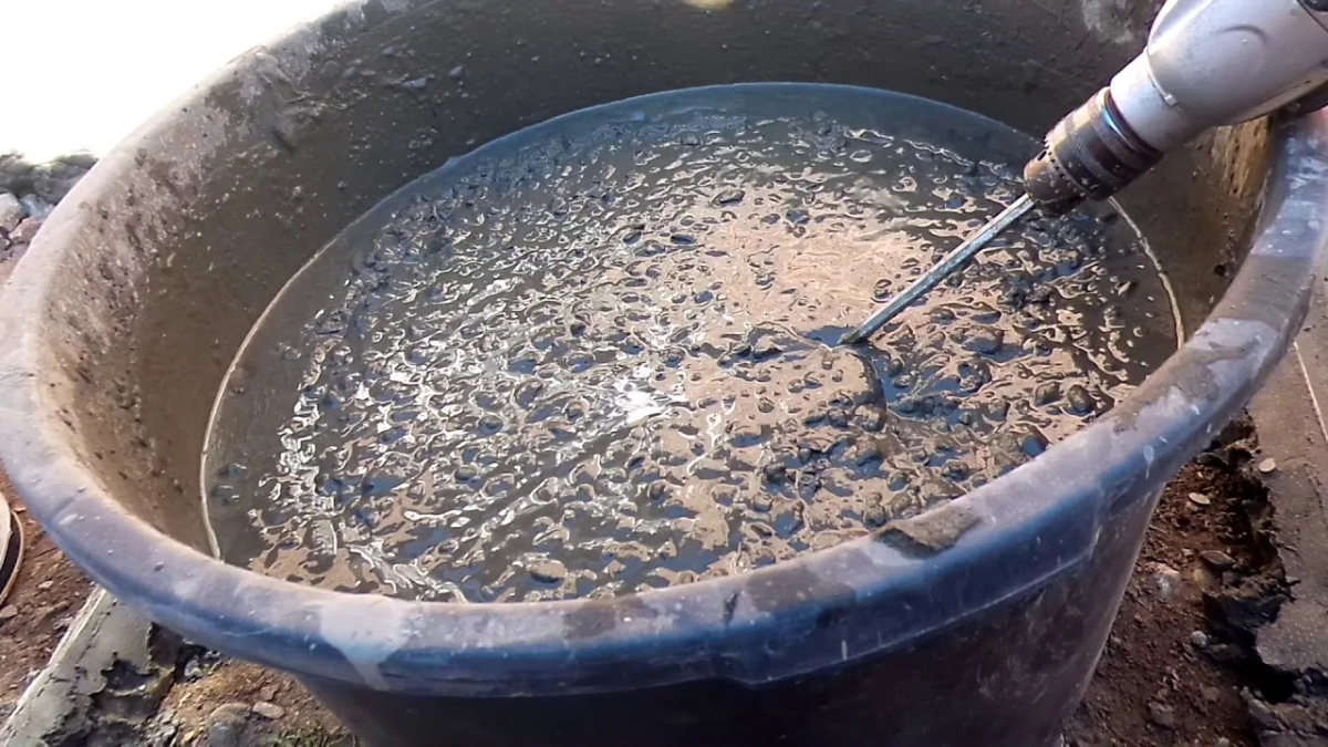 Замес бетона