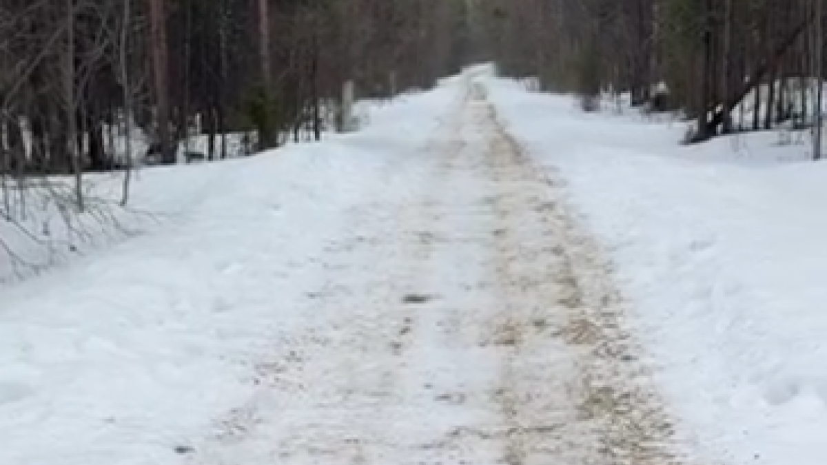 Лыжная трасса с песком