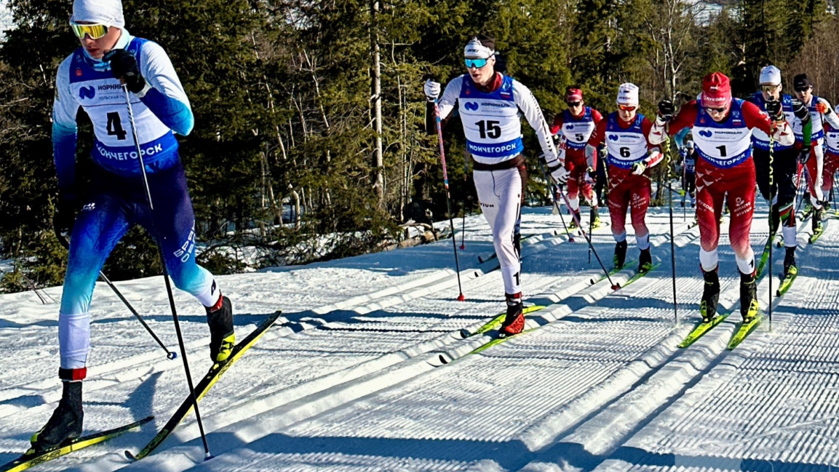 лыжники на соревнованиях