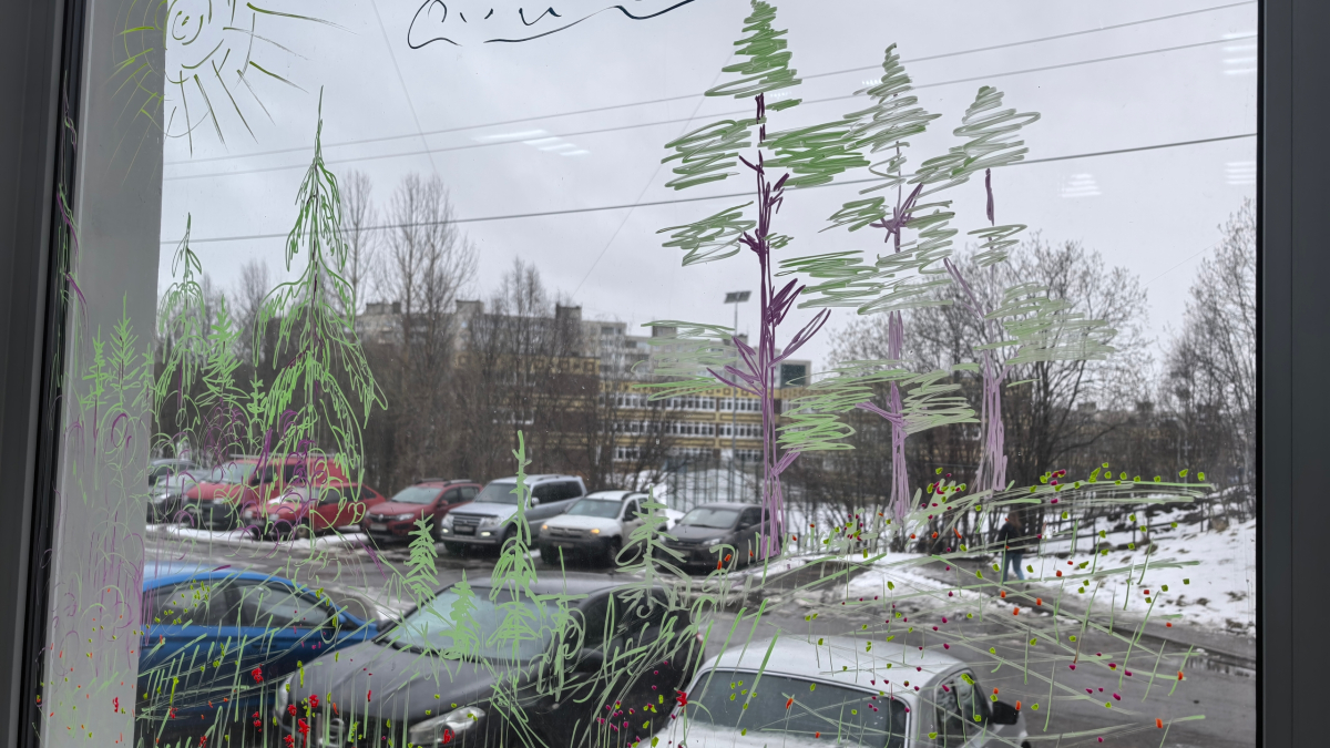 Рисунок на стекле