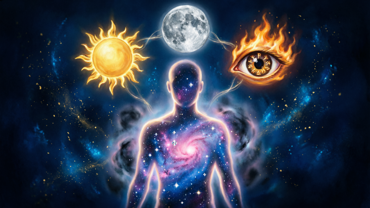 Мистический силуэт человека