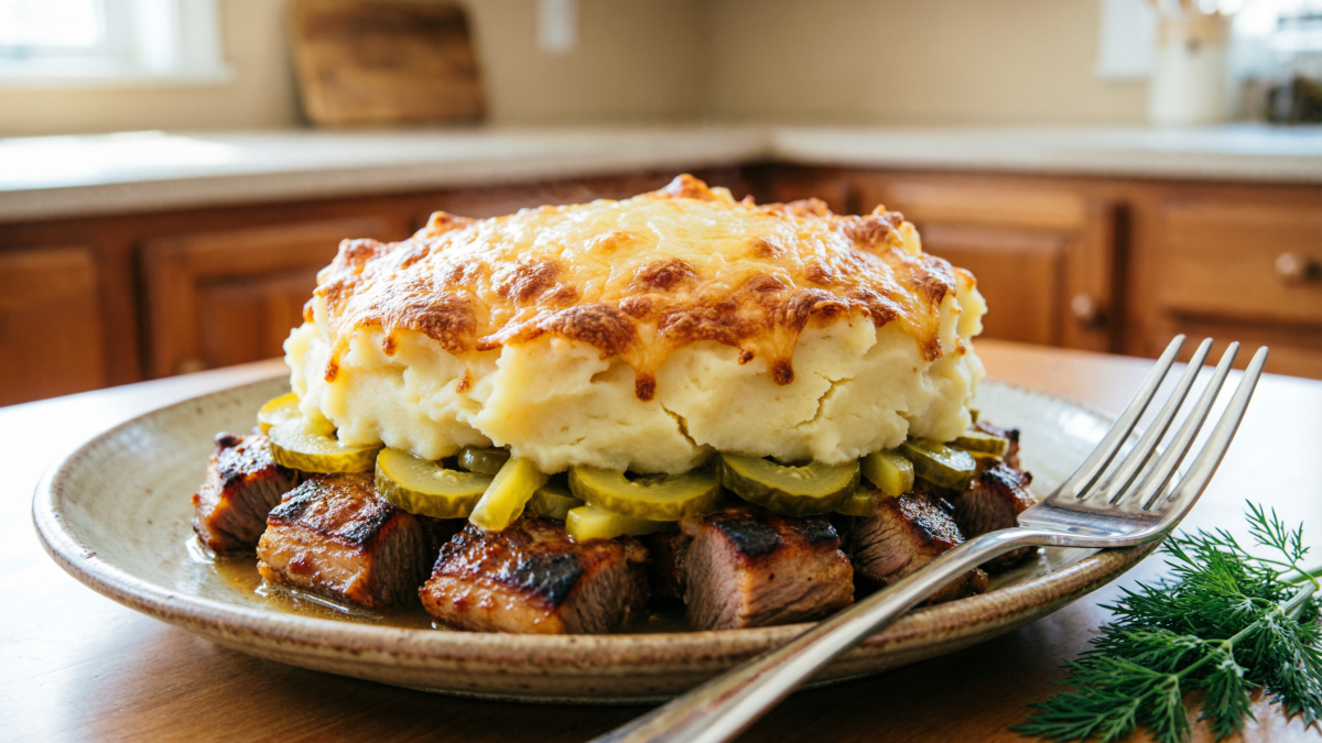 Рассольник на тарелке