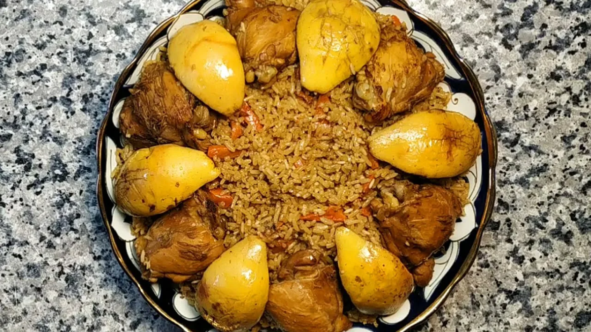 плов с айвой