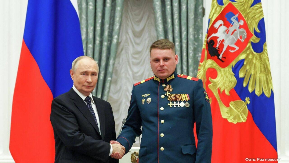Награждение бойца