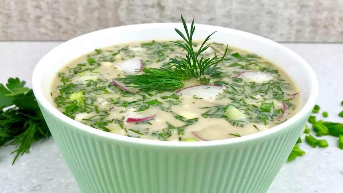 окрошка с курицей