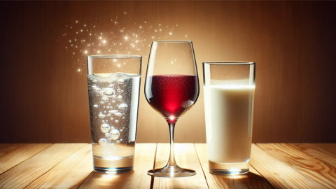 три напитка на столе