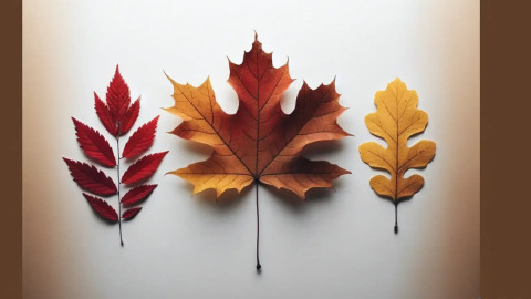 разные осенние листья