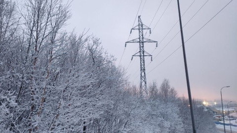линия электропередачи зима