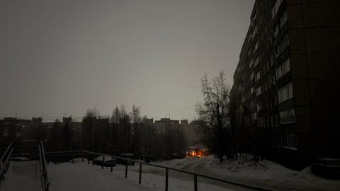 Мурманск в темноте