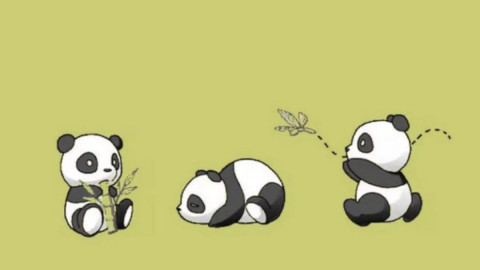 три забавные панды