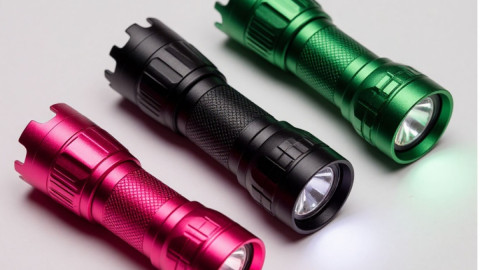 три фонарика разного цвета