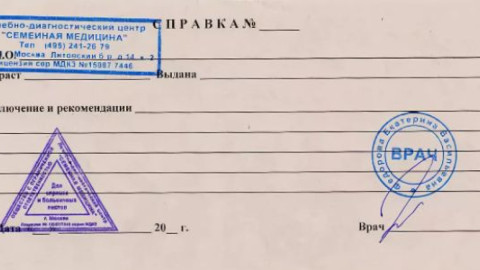 шаблон справки