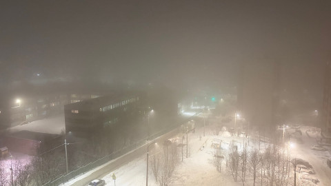 вид на Мурманск зимой