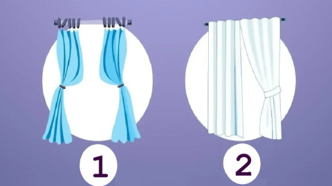 разные шторы на окнах