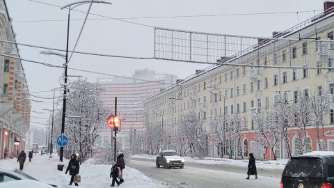 мурманск город зима