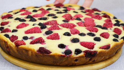 Вкусный пирог с ягодами