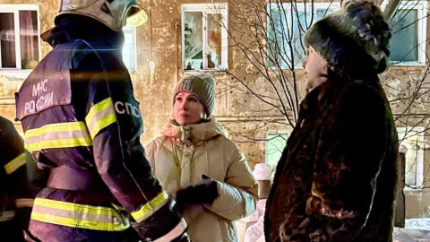 Люди на пожаре