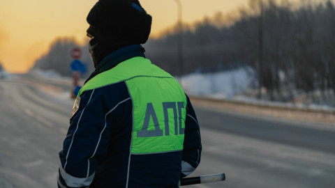 Сотрудник ГАИ на посту