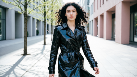 Девушка в черном плаще