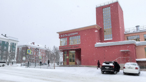 Снегопад в Кировске