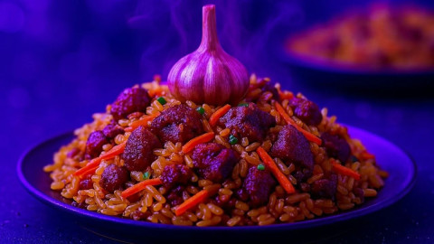 плов с чесноком