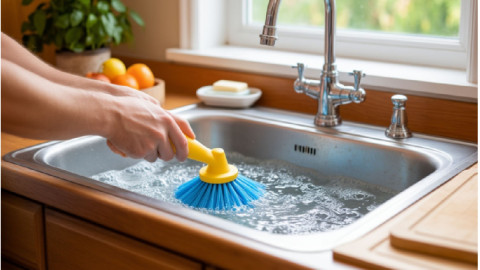 в раковину набралась вода