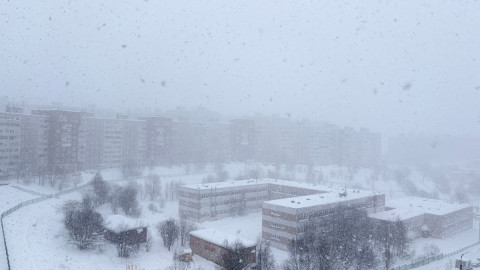 Снегопад в Мурманске
