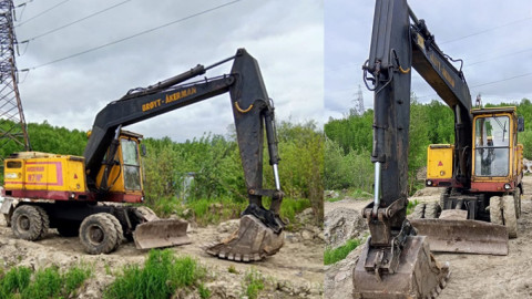 экскаватор с ковшом