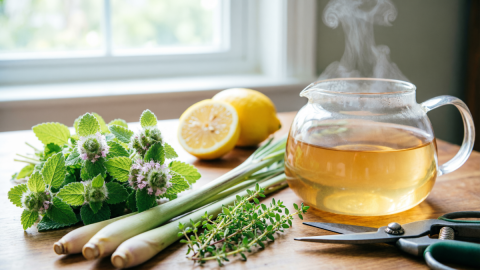 Лимонные травы и чай