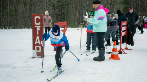 детские соревнования на лыжах