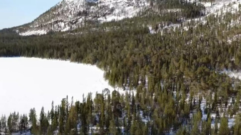 На южных склонах заметны проталины