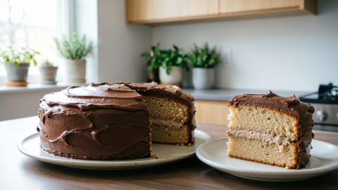 Торт на кухне