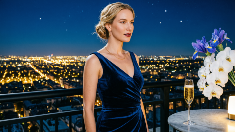 Женщина на террасе