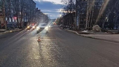 скользкая дорога в Мурманске