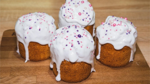 Творожные куличи без дрожжей