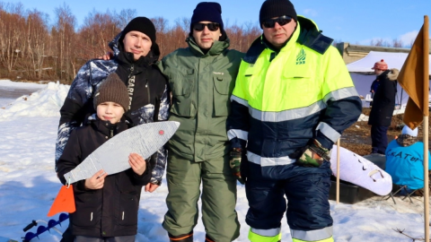 на конкурсе по рыбной ловле