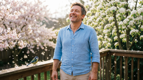 Человек в саду