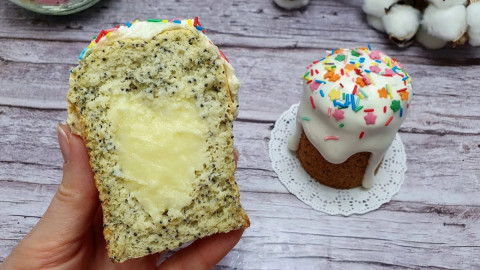 Кулич с лимонным курдом