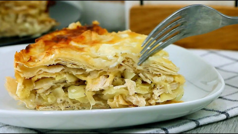 Пирог из лаваша с капустой