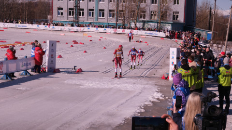 Финиш лыжников