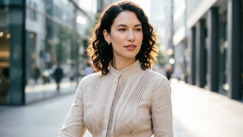 Женщина в блузе