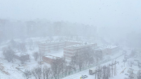 Мурманск в метель