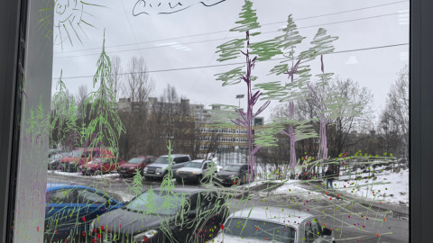 Рисунок на стекле