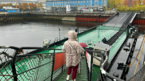 Морвокзал с ледокола