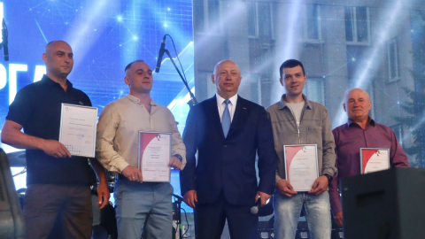 Награжденные на сцене