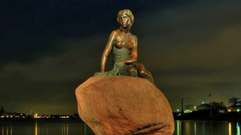 скульптура русалочки в копенгагене
