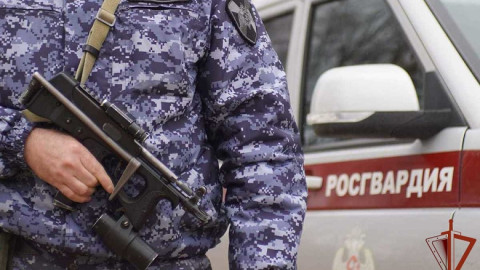 росгвардеец с оружием
