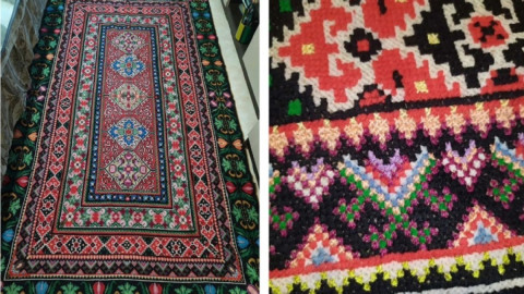 вышитый крестиком ковер